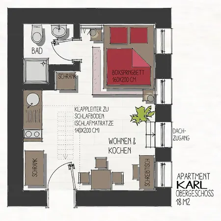 Appartement Backstein Mit Zentraler Lage Im Gruenen Kostenfreien Parkplaetzen Und 8 E - Ladestationen *